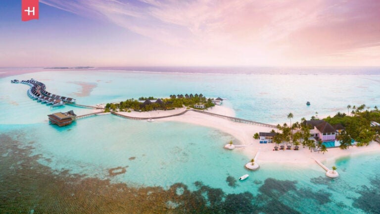 Widok na wyspy na Malediwach
