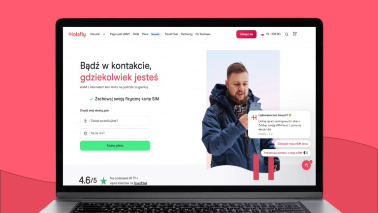 Widok na stronę główną Holafly