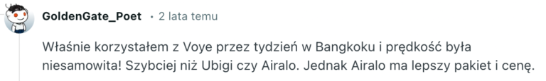 Opinia porównująca do Ubigi czy Airalo