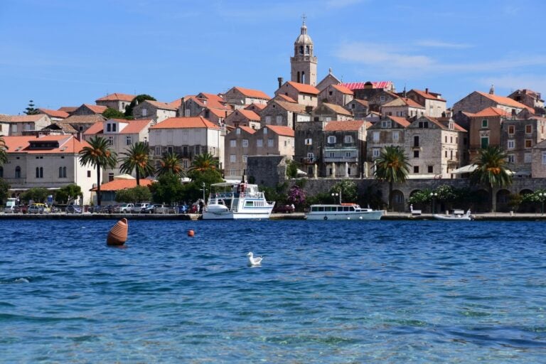 Warowne miasto Korčula. Chorwacja.