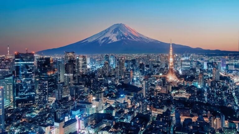 Widok na Tokio.