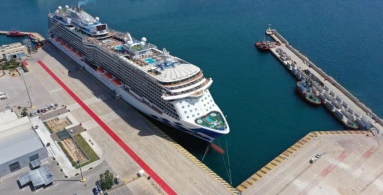 Cruise ship in the Athens Port
