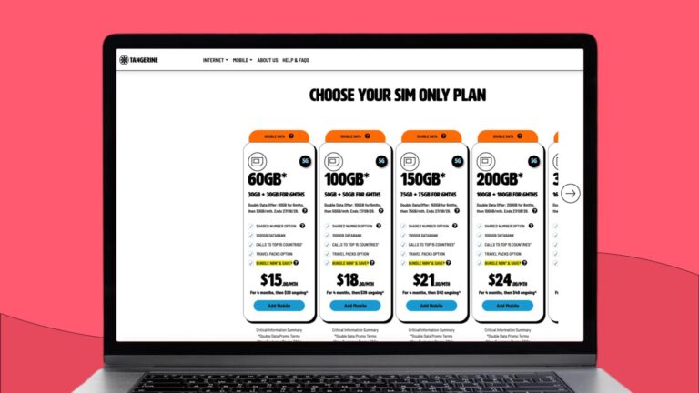 Tangerine’s eSIM plans