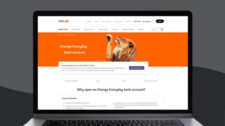 ING Orange Everyday homepage