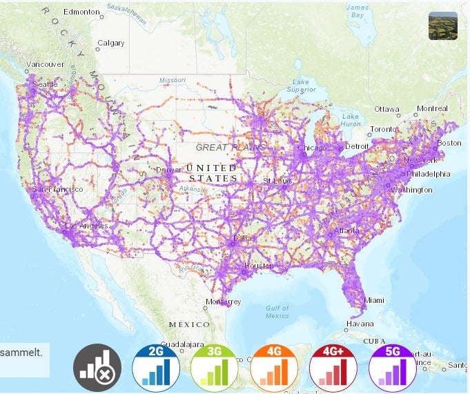 Internet abdeckung esim t mobile