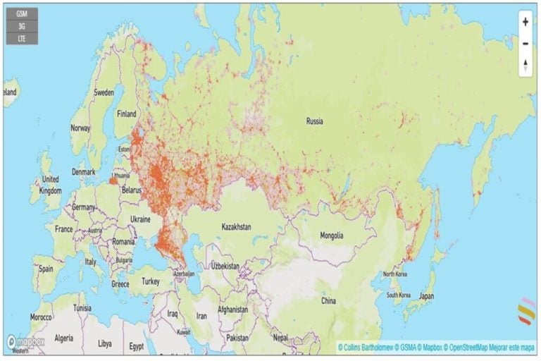 Abdeckungskarte Holafly eSIM SIM-Karte kaufen Russland