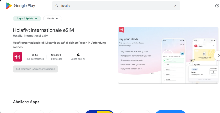 esim holafly app android