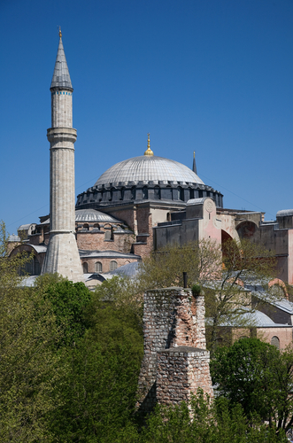 Das Äußere der Hagia Sophia in Instabul, Türkei