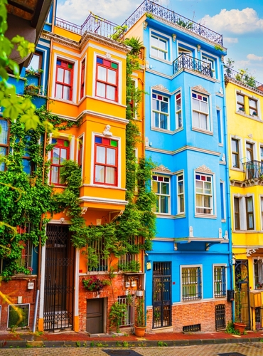 Les maisons colorées de Balat, un quartier juif traditionnel situé dans le quartier de Fatih à Istanbul. Istanbul, Turquie