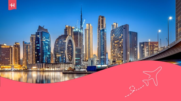 Blick auf die Skyline von Dubai.