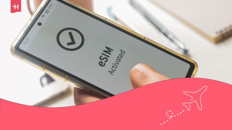 Ein Smartphone-Bildschirm mit der Meldung „eSIM aktiviert“.