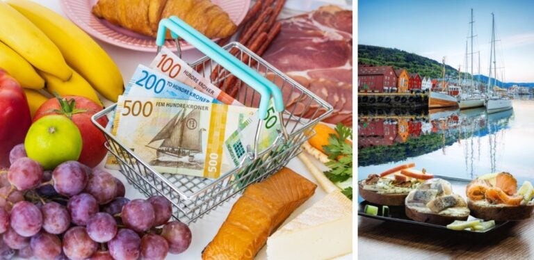 Produkte wie Obst, Gemüse, Fleisch und Käse treiben den Warenkorb in norwegischen Kronen stark nach oben.