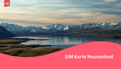 Eine Berg- und Seelandschaft in Neuseeland