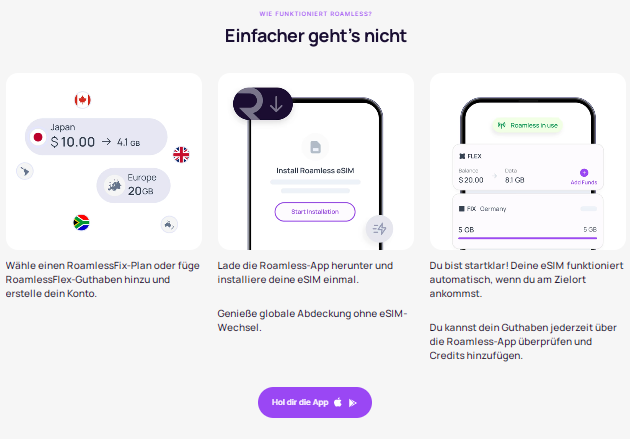 Erfahren Sie mehr über die wichtigsten Roaming-Funktionen