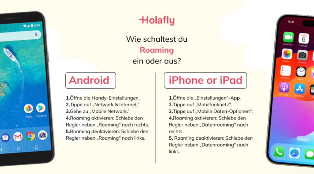 Datenroaming aktivieren und deaktivieren