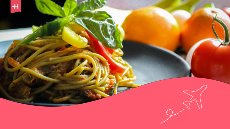 Ein leckerer Teller italienischer Spaghetti.