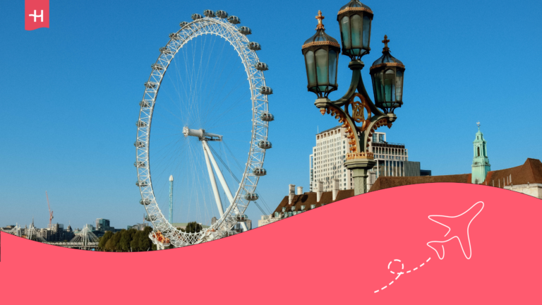 Ein Bild von London mit dem Big Eye.