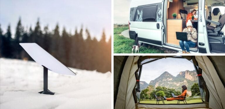 Antennen von Starlink Itinerante