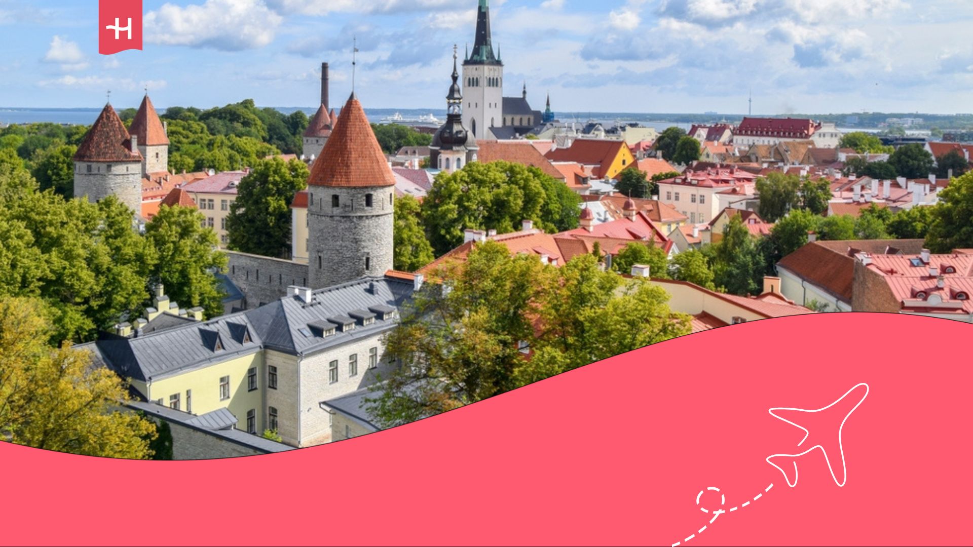 Luftaufnahme der Stadt Tallinn in Estland.