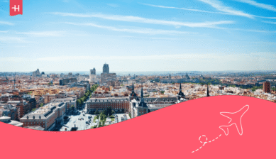 Ein Bild der Skyline Madrids