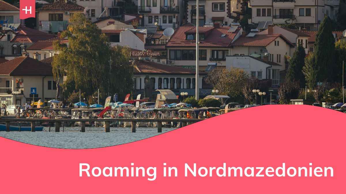 Ein Pier mit Booten in Nordmazedonien