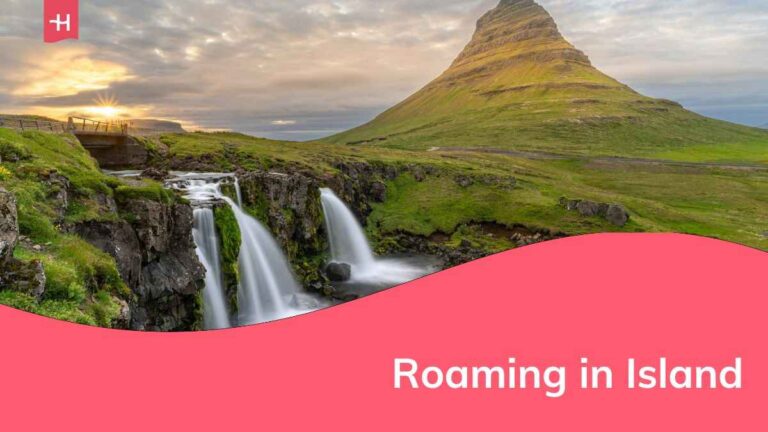 Eine Naturlandschaft Islands