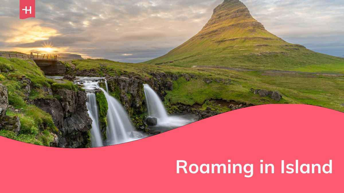 Eine Naturlandschaft Islands