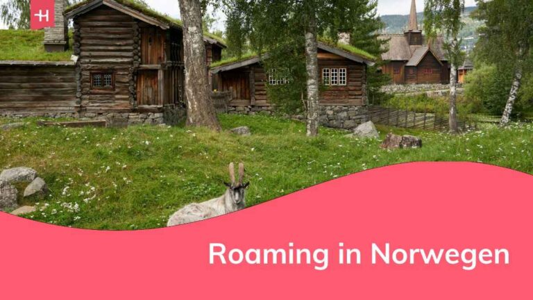 ein Dorf in der norwegischen Landschaft