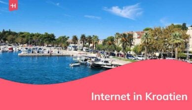 Blick auf eine Seebrücke in Kroatien.