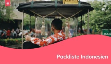 Ein junger Mann aus Indonesien, der per Anhalter in öffentlichen Verkehrsmitteln mitfährt.