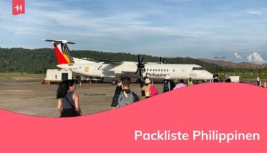 Passagiere, die in den Philippinen ein Flugzeug besteigen wollen