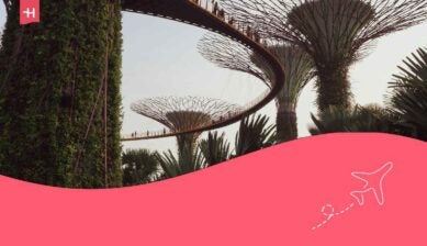 ein wunderschöner Garten in Singapur