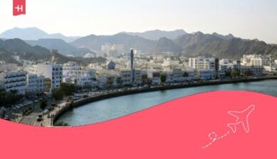 eine Küstenstadt im Oman