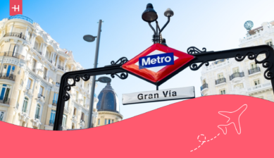 Ein Bild einer Metrostation in Madrid.