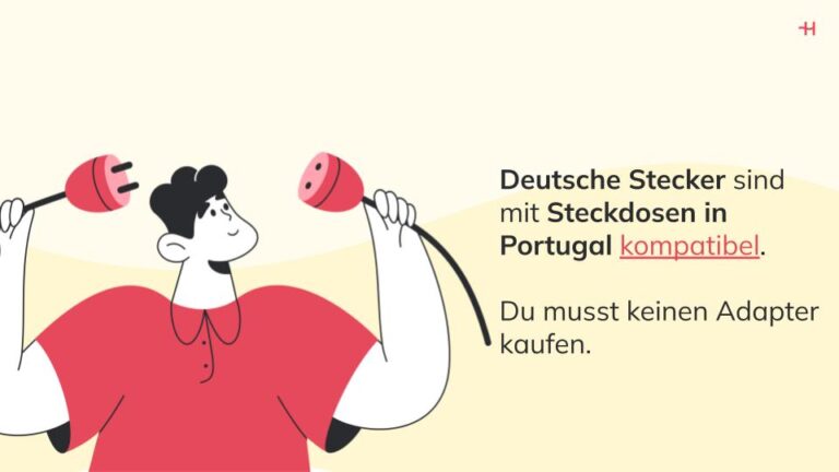 Deutsche Stecker sind mit Steckdosen in portugal kompatibel.