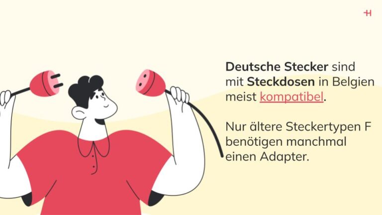 Deutsche Stecker sind mit Steckdosen in Belgien meist kompatibel