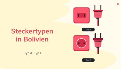 Bild mit den verschiedenen Steckdosentypen in Bolivien