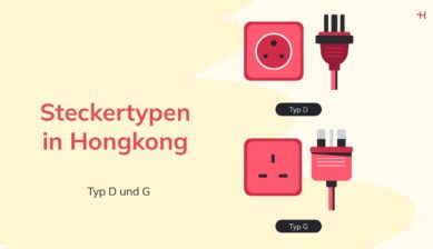 Bild mit den verschiedenen Steckdosentypen in Hongkong