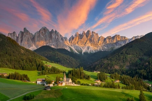 Die berühmten Dolomiten, Italien.