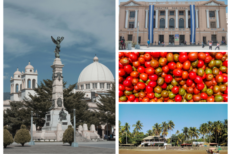 Bilder, die die Lebenshaltungskosten in El Salvador veranschaulichen.