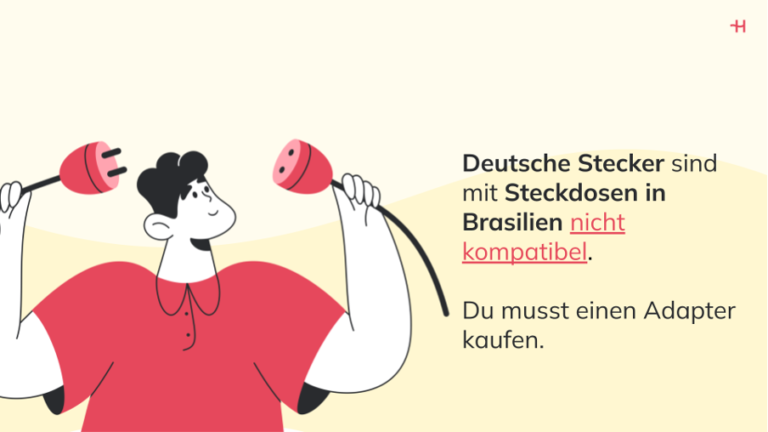 Illustration einer Person mit unpassenden Steckern
