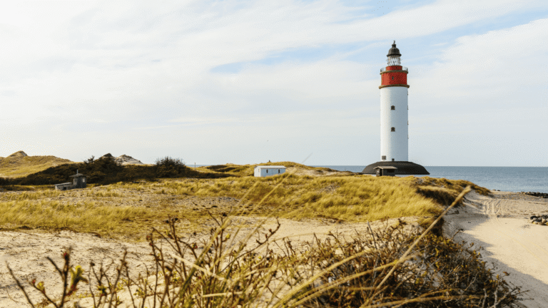Leuchtturm auf der Insel Anholt in Dänemark