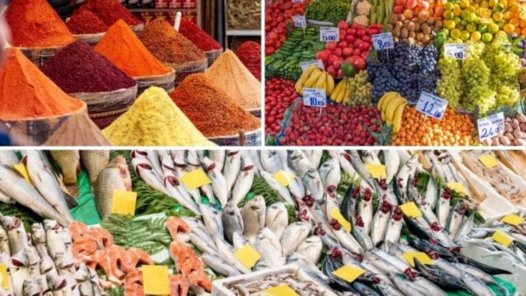 Lebensmittelkosten in Istanbul, Türkei.