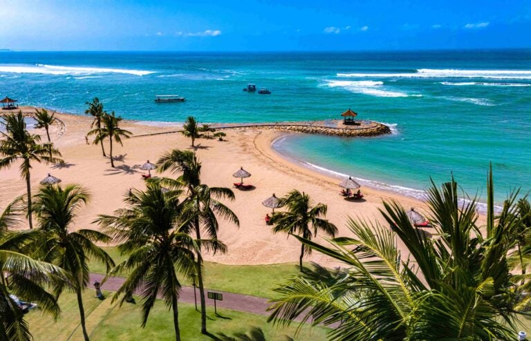 Blick auf das Touristenviertel Nusa Dua im Süden Balis.