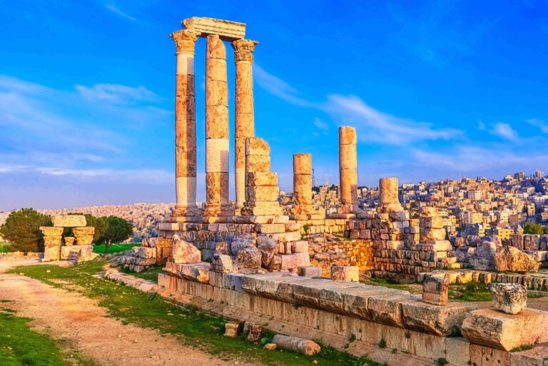 Ruinen der Zitadelle von Amman, Jordanien.