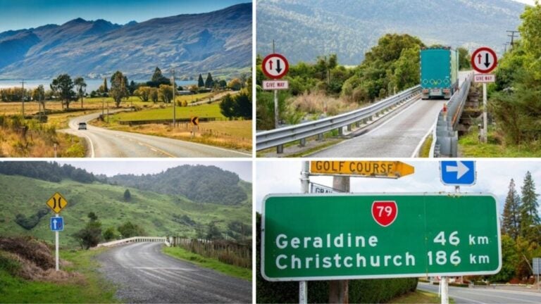 Verkehrszeichen in Neuseeland