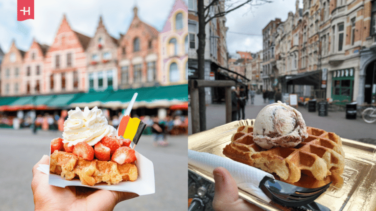 Traditionelle belgische Waffeln.