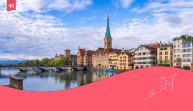 Blick auf die historische Altstadt von Zürich. Passend zum Thema: Haartransplantation in der Schweiz.