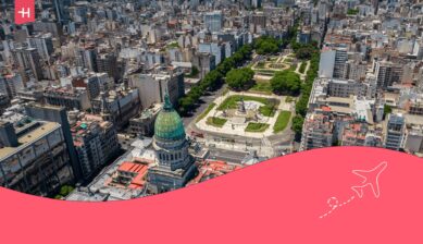 Vogelperspektive auf den Palacio del Congreso. Passend zum Thema: Ist Argentinien sicher?