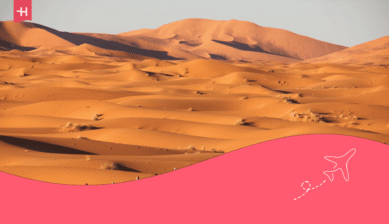 Sanddünen von Merzouga in Marokko; perfekt für einen Marokko Urlaub mit Kindern.